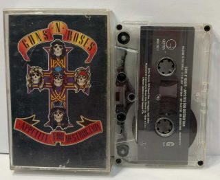 Guns And Roses Gnr Vtg Appetite For Destruction Cassette Tape 1987 80s