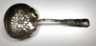 Vintage Gorham Pierced Sterling Silver Bon Bon Spoon - Engraved " Manitou "