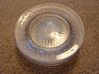 Vintage Heisey 6 Clear Plates 6 5/8 