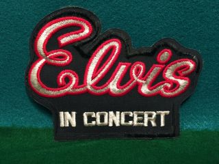 " Elvis In Concert " Patch Vintage 1970s Elvis Presley.  Old Stock.