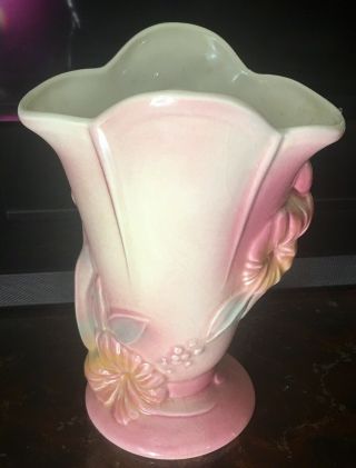 1940s Pink & Green Pelican/Flamingo Vintage Hull Pottery Vase 85 USA - 9 - 3/4 