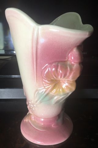 1940s Pink & Green Pelican/Flamingo Vintage Hull Pottery Vase 85 USA - 9 - 3/4 