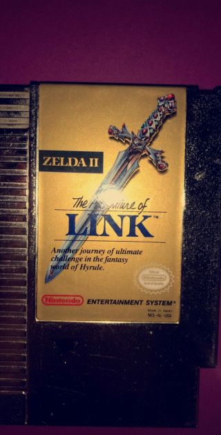 Vintage Authentic Nes Nintendo Zelda Ii The Adventure Of Link A Classic