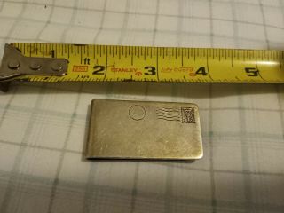 Vintage U.  S.  Mail Stamp Letter Sterling Silver Money Clip Mexico Crown Heavy