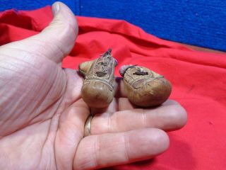 Vintage Leather Boxing Gloves - Antique Old Sports Miniature 4