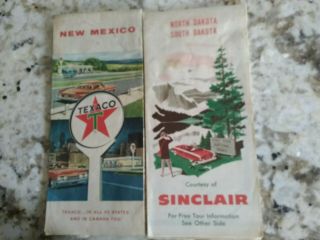 5 Vintage Road Maps 1959 - 65 for their age mostly gas station maps 4