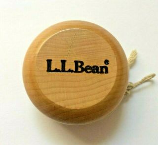Vintage Ll Bean Yo Yo Natural Wood Grain Wooden Toys 2 1/8 " Inches