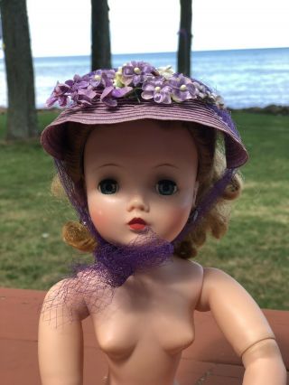 Lovely Lavender Horsehair Hat For Ma Cissy,  Revlon Or Other 20” Doll