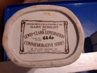 Vintage 1971 Lewis & Clark Kentucky Bourbon Whiskey Porcelain Decanter Schildt 5