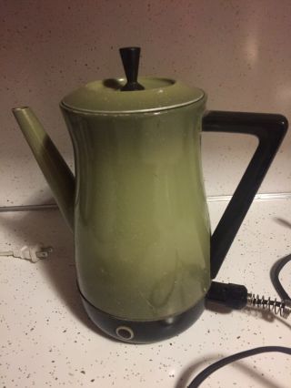 Vintage Green West Bend,  9 Cup,  Electric Percolator,  Coffee Pot - Great