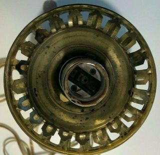Vintage Brass Kerosene\Oil Lamp converted to Electrical (No Shade) 3