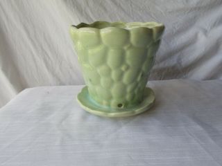 Vintage Mccoy Green Pebble Flower Pot Planter 303/5