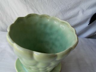 Vintage McCoy Green Pebble Flower Pot Planter 303/5 3