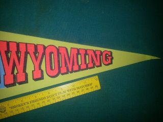 Wyoming Vintage Pennant - 1960 ' s? RARE 3
