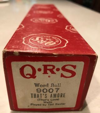 Vintage Qrs Word Roll 9007 “that’s Amore” (that’s Love Waltz)