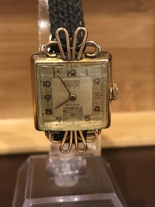 Vintage Pontiac Swiss Mechanical Ladies Watch.  Runs Fine