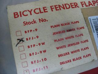 BICYCLE FENDER MUD FLAP JEWELED ' 60 ' s ' 70 ' s VINTAGE from NOS BOX 2