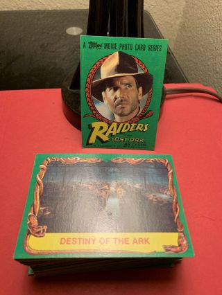 1981 Topps Raiders Of The Lost Ark Complete 88 Trading Card Set Vintage