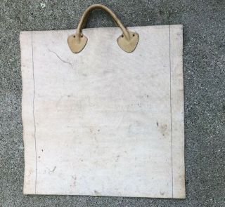 Vintage Ll Bean Canvas Log Carrier/tote/firewood W/ Leather Handles