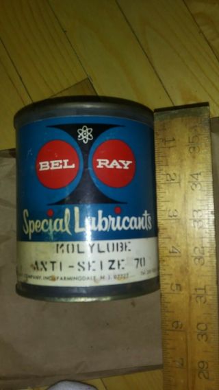 Vintage Belray Special Lubricant Motor Oil Quart Can Gas Full