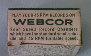 Vintage Box 10 Webcor Chicago Metal 45 RPM Record Insert Adapters RS - 46 4