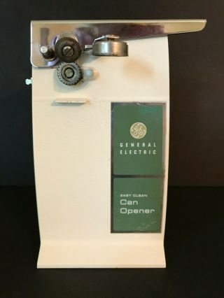 Vintage 1970s Ge General Electric Can Opener Cream White Green E1ec30