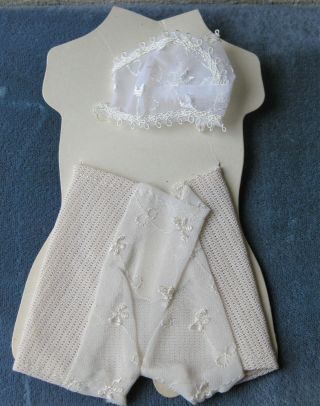 Vintage Bra And Girdle For 18 " Fashion Doll Like Miss Revlon On Card