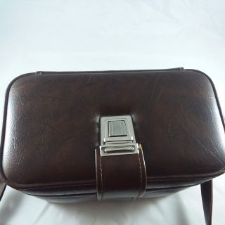 Vintage Brown Leather Slr - 1500 Camera Bag W Strap