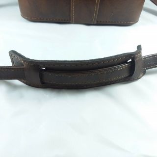 Vintage Brown Leather SLR - 1500 Camera Bag W Strap 5