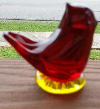 Vintage Titan Art Glass Birds - Set of 2.  Signed by Ron Roy and one by W.  Ward, 5
