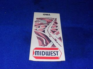 Vintage,  Midwest Oil Co. ,  Map Of Iowa