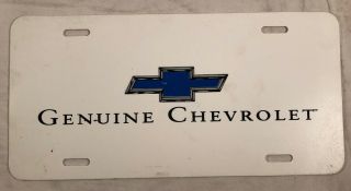 Vintage Chevrolet Dealer Plastic License Plate Chevy Bowtie Logo
