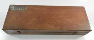 Vintage Brown & Sharpe Wooden Case W/ Hooks Square Vernier Height Gauge 18 " Long