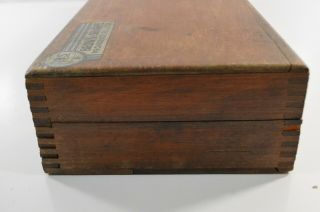Vintage Brown & Sharpe Wooden Case w/ Hooks Square Vernier Height Gauge 18 