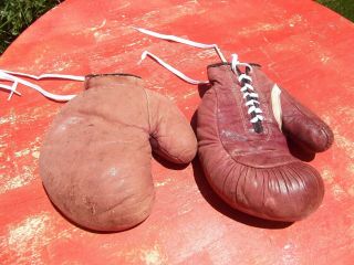 Vintage Jc Higgins Leather Boxing Gloves Mma Ufc Boxing Gear Ali Tyson Leonard