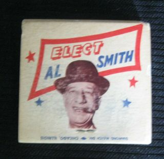 Vintage Book Of Matches Recommending Ny Governor Al Smith For President 1928