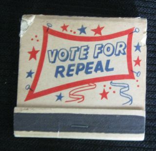 VINTAGE BOOK OF MATCHES RECOMMENDING NY GOVERNOR AL SMITH FOR PRESIDENT 1928 2