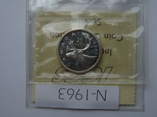 Vintage Canada 1959 25 Cent Silver Value 40.  00 Icc.  S N1963