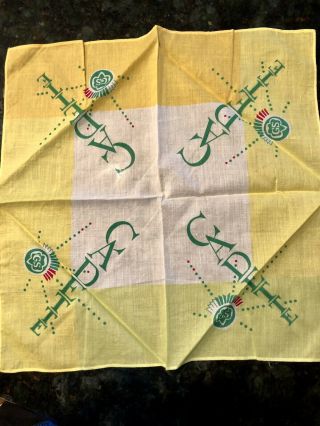 Vintage 1960s Girl Scout Handkerchief - Cadette - Rare