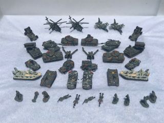 Vintage Galoop Micromachines From 1980s,  26 Mixed Vehicle With 11 Enemy Troops