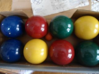 Vintage Forster Bocce Ball Set Lawn Yard Game Usa