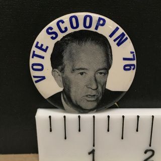 Vote Henry Scoop Jackson (1976) 1.  75 " Vintage Political Campaign Pin - Back Button