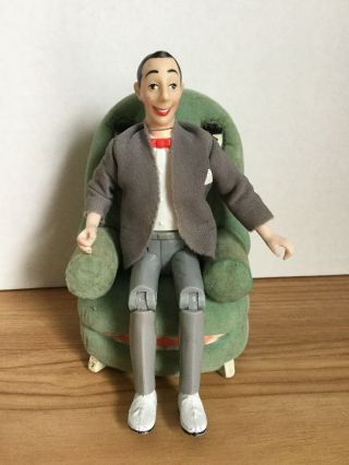 Vintage 1988 Pee Wee’s Playhouse Pee - Wee Herman And Chairry Action Figure