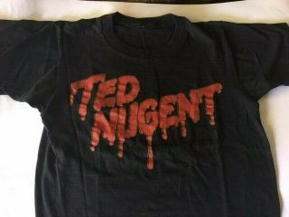 Vintage 1981ted Nugent Killer Elite Concert T - Shirt Black Size Small
