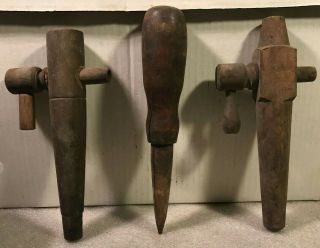 2 Vintage Antique Wood Whiskey Beer Barrel Spigot Spouts,  Another Unknown Thing 2