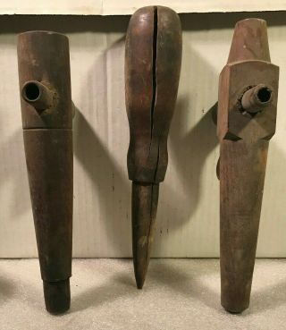 2 Vintage Antique Wood Whiskey Beer Barrel Spigot Spouts,  Another Unknown Thing 3