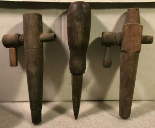 2 Vintage Antique Wood Whiskey Beer Barrel Spigot Spouts,  Another Unknown Thing 4
