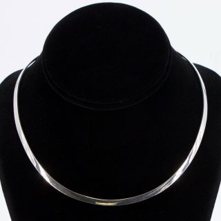 Vtg Sterling Silver - Mexico Modern 16 " Collar Choker Necklace - 18g