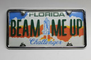Star Trek Beam Me Up Vintage Collectible Florida Challenger Vanity License Plate