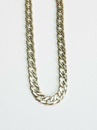 Vintage 14g 925 Italy Sterling Silver Chain Necklace 15.  75 "